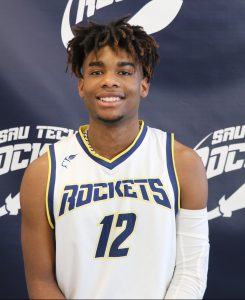 smiling male college basketball player