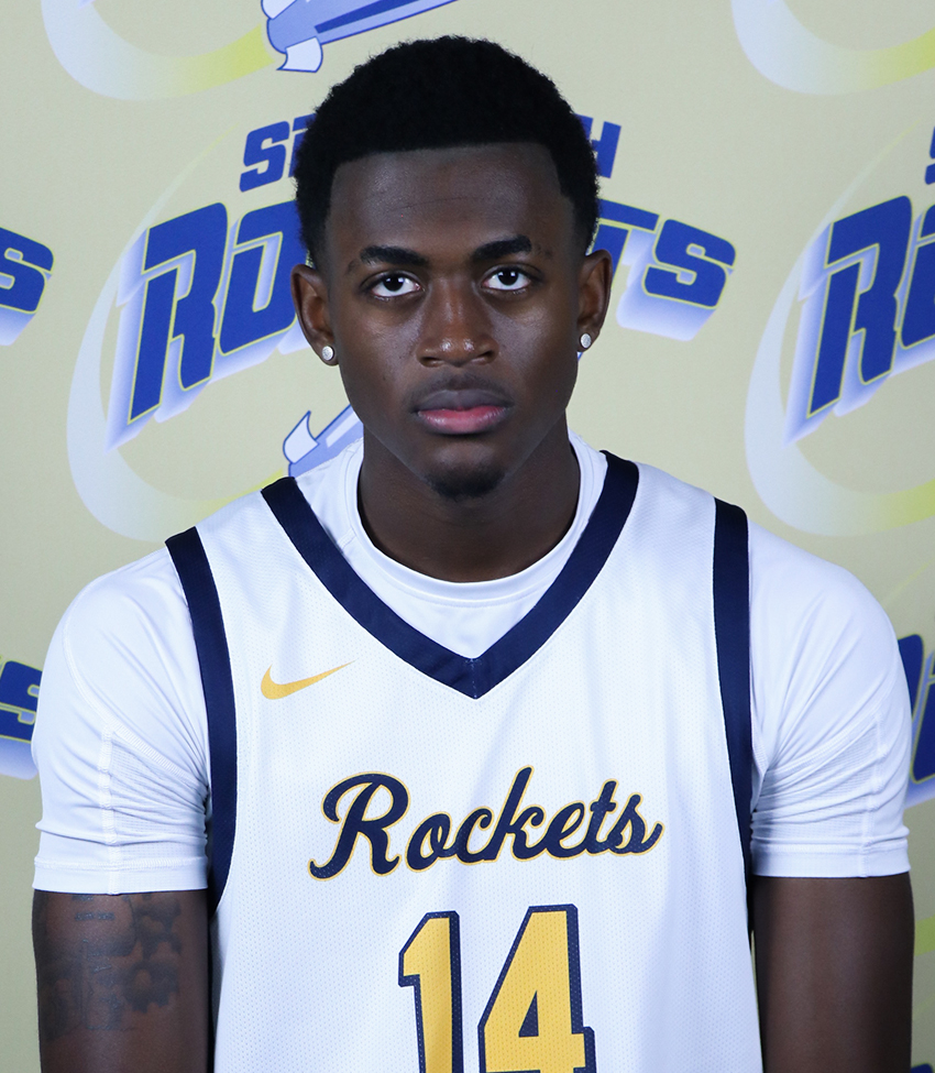 Young African American Man in White Jersey Number 14